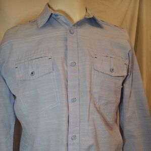 𝅺TRANQUILITY Mayhem Long Sleeve Button Up Shirt Mens Size Medium